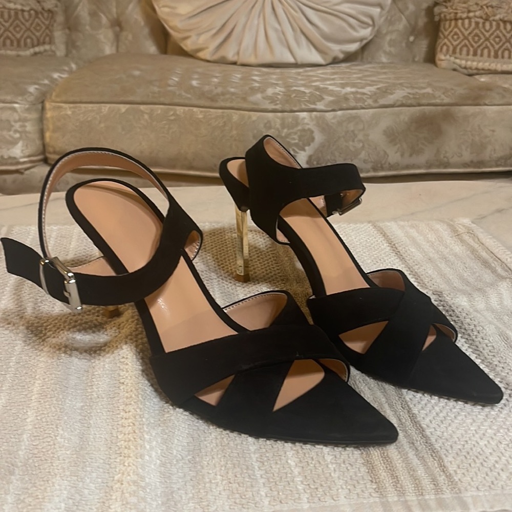 Women's Stiletto High Heel Peep Open Toe Sandals Ankle Strap Buckle Heels - Picture 2 of 3
